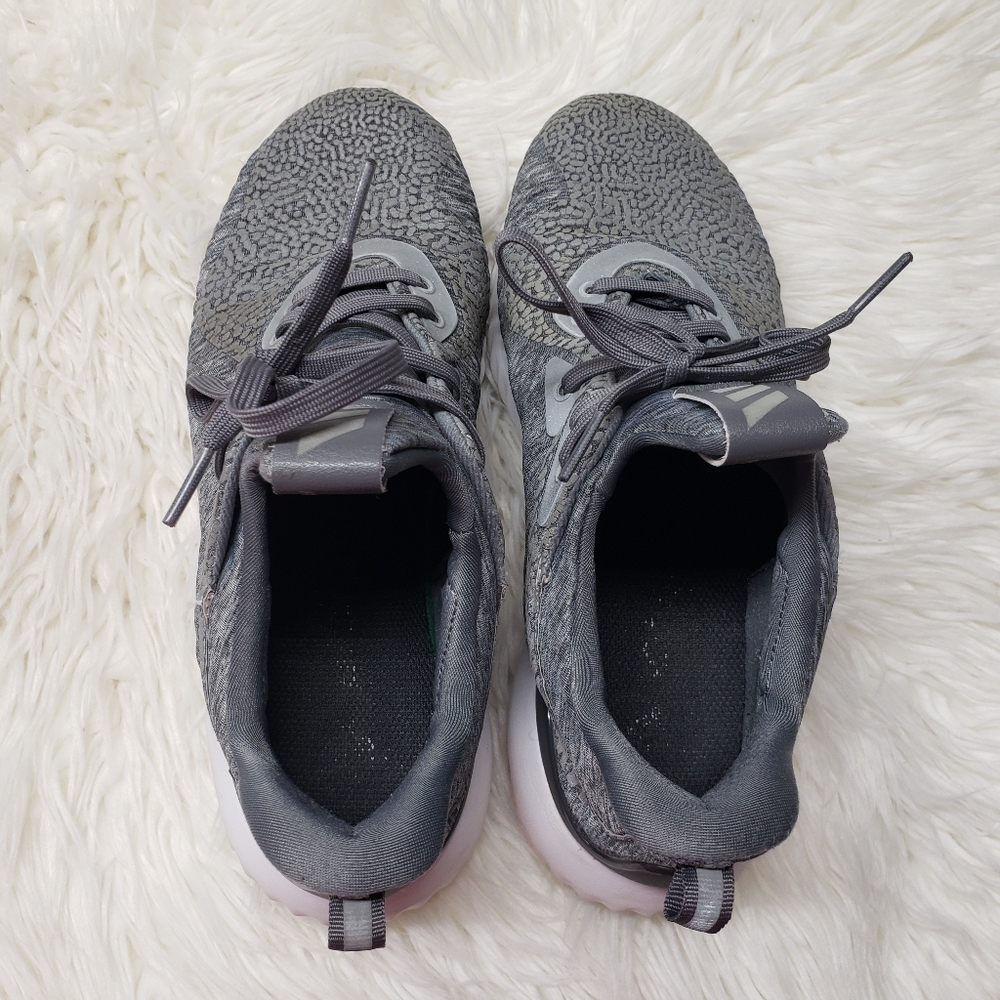 Adidas Alphabounce Reflective HPC AMS Sneakers Shoes Grey White Gym Active - Picture 10 of 13